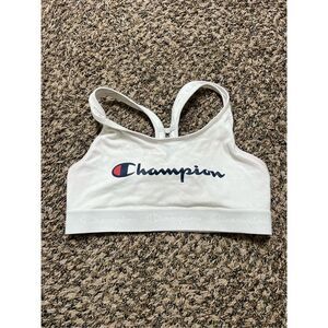 Champion white sports bra women’s size large